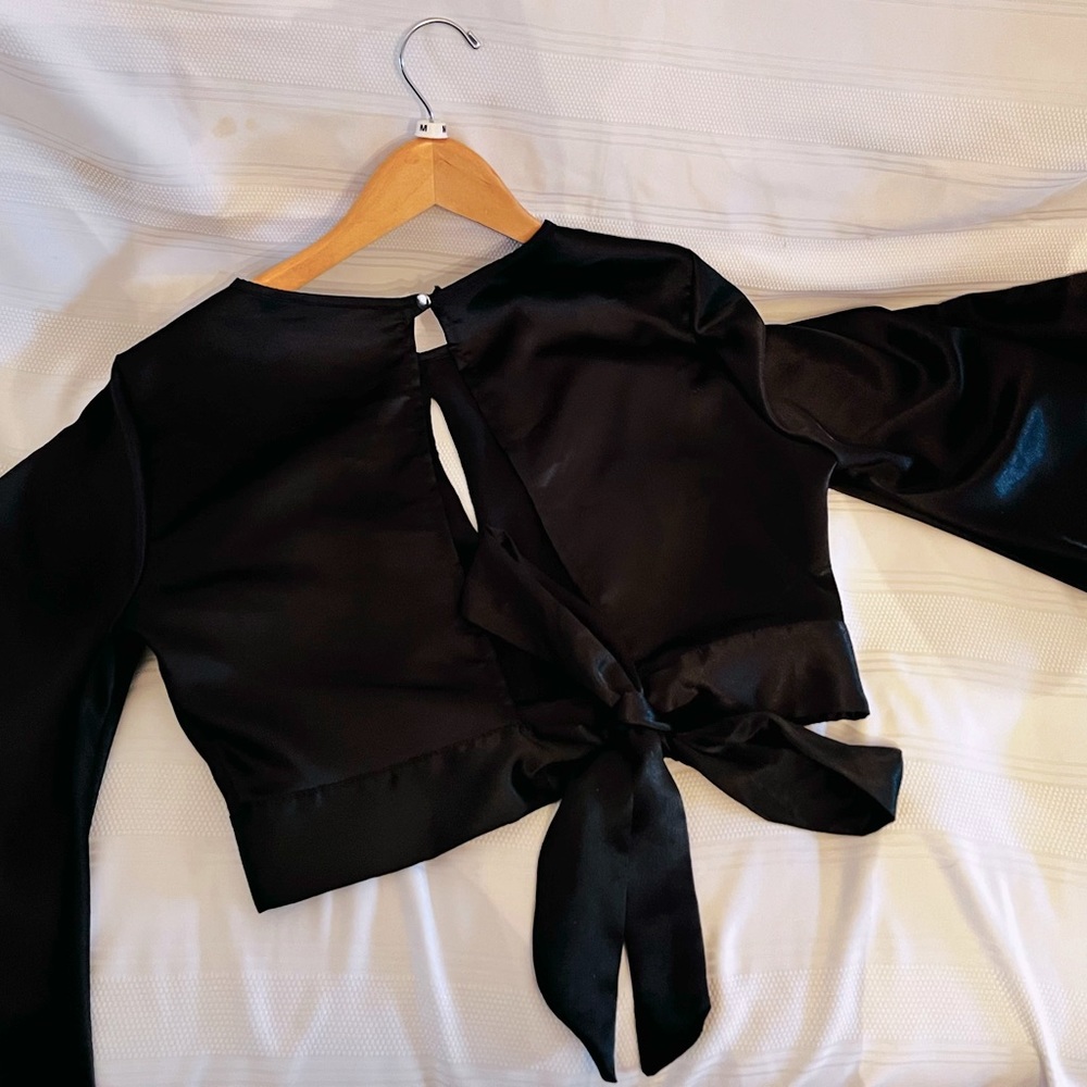 Black Satten Evening Blouse